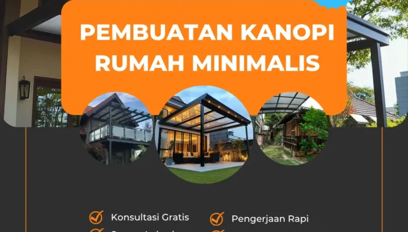 Pembuatan Kanopi Rumah Minimalis