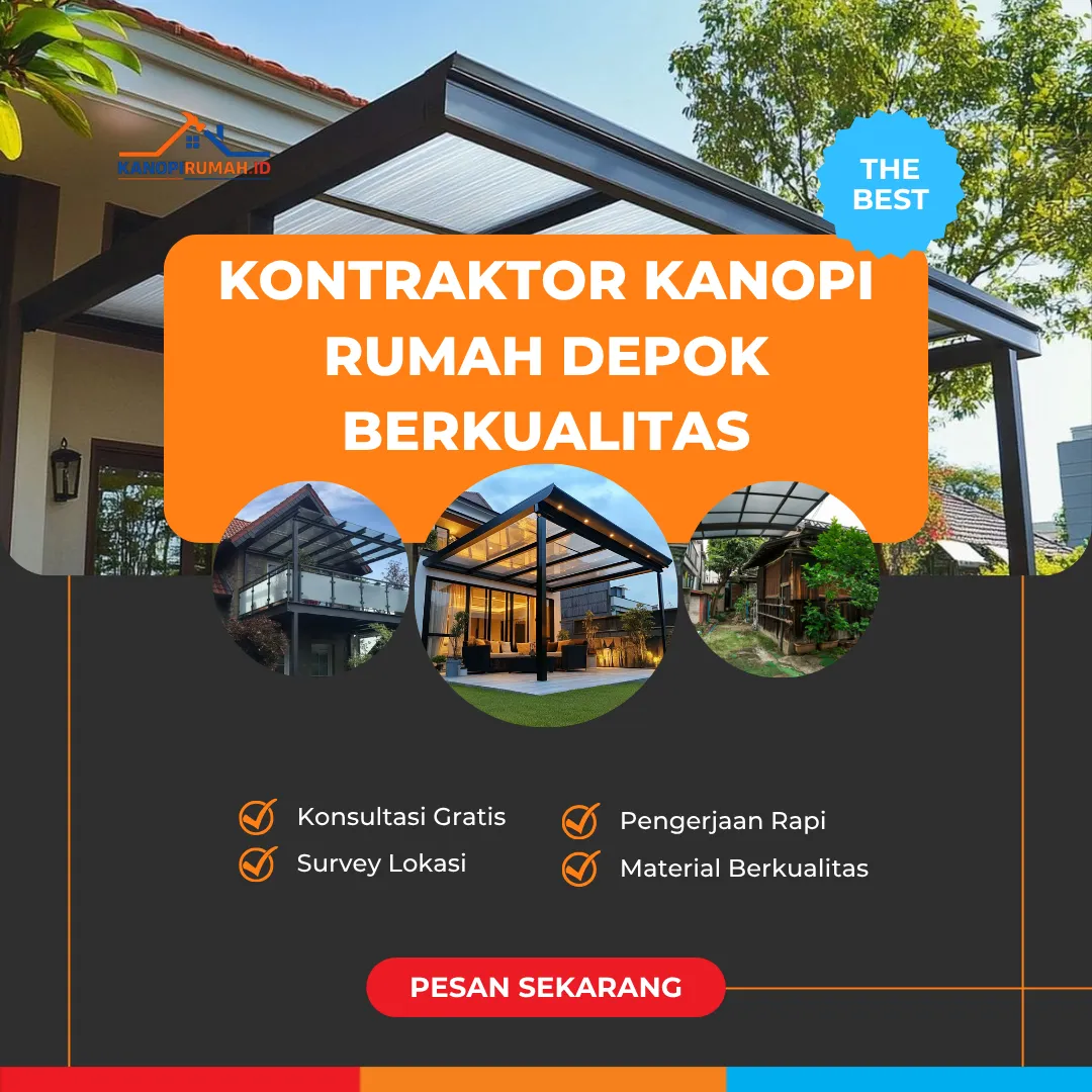 Kontraktor Kanopi Rumah Depok Berkualitas